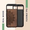 Etui Kwmobile do Google Pixel 8a, brązowe, drewno/silikon, KWM000020KV002C