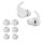 Zestaw 6 wymiennych końcówek Kwmobile do Beats Fit Pro, biały, silikon, KWM0000259Q002C