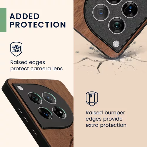 Etui Kwmobile do OnePlus 12, brązowe, drewniane, KWM000022QB001C