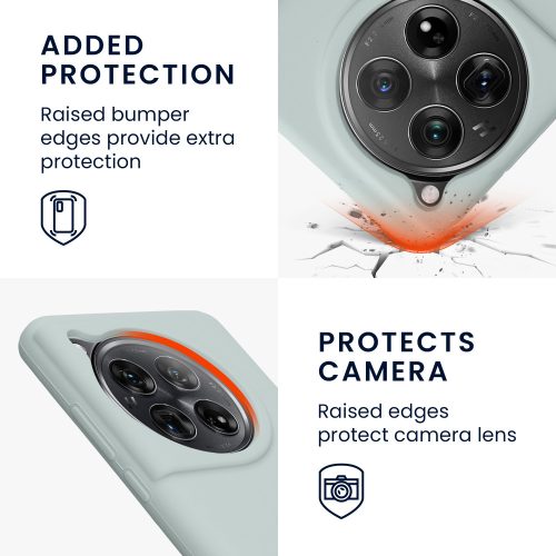 Etui Kwmobile do OnePlus 12, jasnozielone, silikonowe, KWM000022QC004C