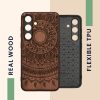 Etui Kwmobile do Samsunga Galaxy S24, Ciemny Brąz, Drewno, KWM000021PH002C