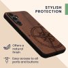 Etui Kwmobile do Samsunga Galaxy S23 FE, Brązowe, Drewniane, KWM000021PK001C