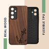Etui Kwmobile do Samsunga Galaxy A55, Brązowe, Drewniane, KWM000021PL004C
