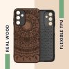 Etui Kwmobile do Samsung Galaxy A15 5G, Ciemny Brąz, Drewno, KWM000021PM002C