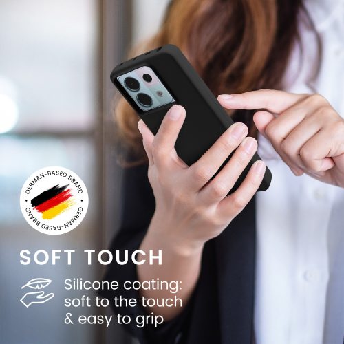 Etui Kwmobile do Xiaomi Redmi Note 13 Pro 5G/Poco X6, czarne, silikonowe, KWM000020LF001C