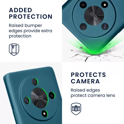 Etui Kwmobile do Honor Magic6 Lite/X9b, niebieskie, silikonowe, KWM000020LH001C