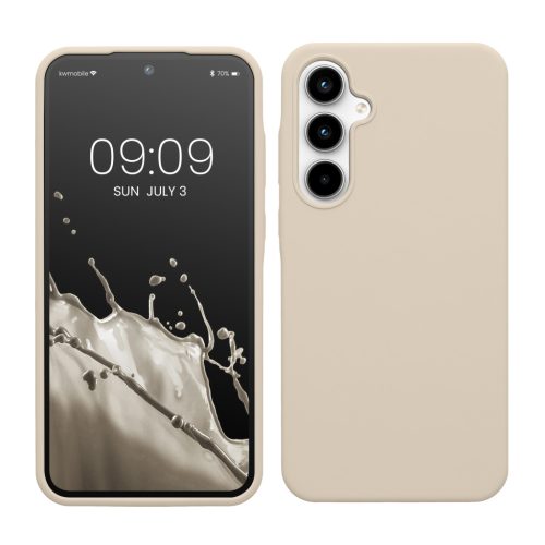Etui Kwmobile do Samsung Galaxy A35, kremowe, silikonowe, KWM000021PA006C
