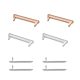 Zestaw 4 adapterów paska Kwmobile 20 mm do zegarka Xiaomi Redmi 4 / Band 8 Pro, srebrny/złoty, stal, KWM000025AY002C