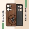 Etui Kwmobile do OnePlus Nord 3 5G, brązowo-niebieskie, drewno, KWM0000204Y003C