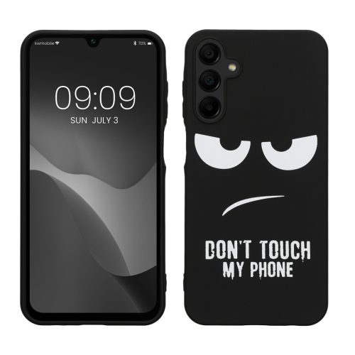 Etui Kwmobile do Samsung Galaxy A15 5G, czarno-białe, silikonowe, KWM000021QA001C