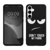 Etui Kwmobile do Samsunga Galaxy A55, czarno-białe, silikonowe, KWM000021QD001C