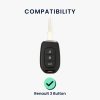 Etui na kluczyk samochodowy Kwmobile do Dacii z 3 przyciskami, czarno-złote, silikonowe, KWM000025CC001C