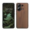 Etui Kwmobile do Xiaomi Redmi Note 13, brązowe, drewno/silikon, KWM000020LU001C