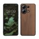 Etui Kwmobile do Xiaomi Redmi Note 13, brązowe, drewno/silikon, KWM000020LU001C