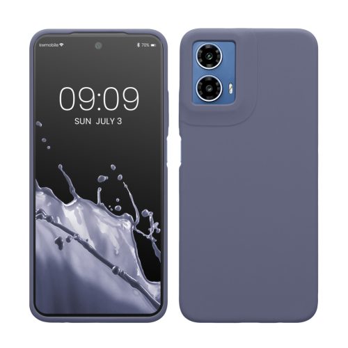 Etui Kwmobile do Motorola Moto G34, szare, silikonowe, KWM000022QS004C