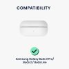 Etui na słuchawki Kwmobile do Samsung Galaxy Buds 2 Pro/Buds 2/Buds Live, biały/różowy, silikon, KWM000015RY004C