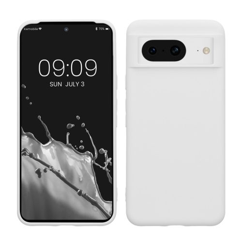 Etui Kwmobile do Google Pixel 8, białe, silikonowe, KWM0000208H019C
