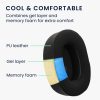 Zestaw 2 żelowych poduszek nausznych Kwmobile do JBL E55BT, czarny, eko skóra, KWM000025DD001C