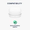 Etui na słuchawki Kwmobile do Samsung Galaxy Buds FE, czarno-białe, silikon, KWM000025DN001C
