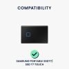 Osłona ochronna Kwmobile do przenośnego dysku SSD Samsung T7/SSD T7 Touch, czarna, EVA, KWM000025DV001C