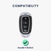 Kwmobile Osłona kluczyka do samochodu Hyundai 4 przyciski, czarna/złota, silikonowa, KWM000025DY001C