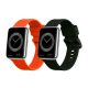 Zestaw 2 pasków Kwmobile do zegarka Huawei Watch Fit 2, ciemnozielony/pomarańczowy, silikon, KWM000016VU007C