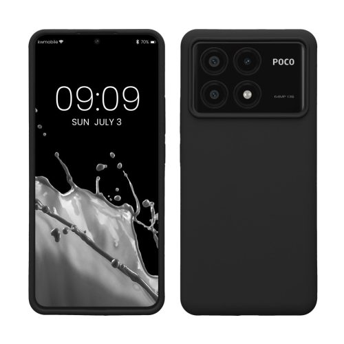 Etui Kwmobile do Poco X6 Pro, czarne, silikonowe, KWM000020MF002C
