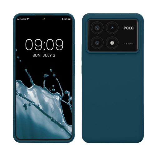 Etui Kwmobile do Poco X6 Pro, niebieskie, silikonowe, KWM000020MF004C