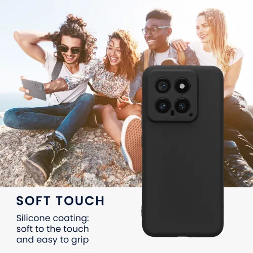 Etui Kwmobile do Xiaomi 14, czarne, silikonowe, KWM000020ML001C
