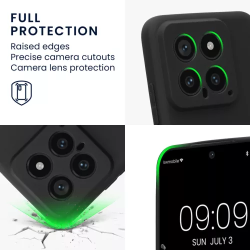 Etui Kwmobile do Xiaomi 14, czarne, silikonowe, KWM000020ML001C
