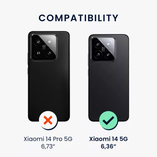 Etui Kwmobile do Xiaomi 14, czarne, silikonowe, KWM000020ML001C