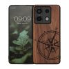Etui Kwmobile do Xiaomi Redmi Note 13 Pro 5G, brązowe, drewno/silikon, KWM000020MN001C