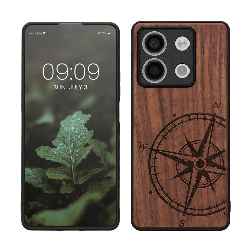 Etui Kwmobile do Xiaomi Redmi Note 13, Brązowe, Drewniane, KWM000020MO001C