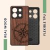 Etui Kwmobile do Xiaomi Redmi Note 13, Brązowe, Drewniane, KWM000020MO001C