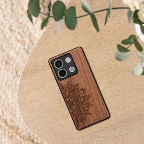 Etui Kwmobile do Xiaomi Redmi Note 13, Brązowe, Drewniane, KWM000020MO002C
