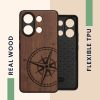 Etui Kwmobile do Xiaomi Redmi Note 13, Brązowe, Drewniane, KWM000020MZ001C