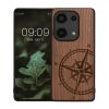 Etui Kwmobile do Xiaomi Redmi Note 13 Pro, brązowe, drewno/silikon, KWM000020NA001C