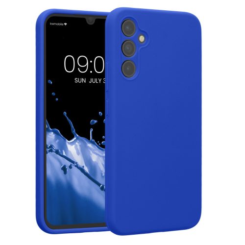 Etui Kwmobile do Samsung Galaxy A34 5G, niebieskie, silikonowe, KWM000018GC049C
