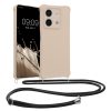 Etui Kwmobile ze smyczą do Xiaomi Redmi Note 13, kremowe, silikonowe, KWM000020NC002C