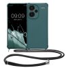 Etui Kwmobile ze smyczą do Xiaomi Redmi Note 13 Pro Plus 5G, zielone, silikonowe, KWM000020ND001C