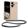 Etui Kwmobile ze smyczą do Xiaomi Redmi Note 13 Pro Plus 5G, kremowe, silikonowe, KWM000020ND002C