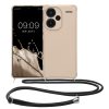 Etui Kwmobile ze smyczą do Xiaomi Redmi Note 13 Pro Plus 5G, kremowe, silikonowe, KWM000020ND002C