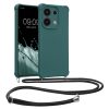 Etui Kwmobile ze smyczą do Xiaomi Redmi Note 13, zielone, silikonowe, KWM000020NE001C