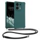 Etui Kwmobile ze smyczą do Xiaomi Redmi Note 13, zielone, silikonowe, KWM000020NE001C