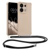Etui Kwmobile ze smyczą do Xiaomi Redmi Note 13, kremowe, silikonowe, KWM000020NE002C