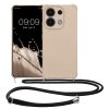 Etui Kwmobile ze smyczą do Xiaomi Redmi Note 13, kremowe, silikonowe, KWM000020NE002C