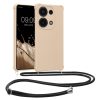 Etui Kwmobile ze smyczą do Xiaomi Redmi Note 13 Pro, kremowe, silikonowe, KWM000020NF002C