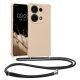 Etui Kwmobile ze smyczą do Xiaomi Redmi Note 13 Pro, kremowe, silikonowe, KWM000020NF002C