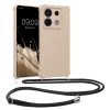Etui Kwmobile ze smyczą do Xiaomi Redmi Note 13 Pro 5G, kremowe, silikonowe, KWM000020NG002C
