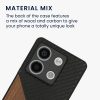 Etui Kwmobile do Xiaomi Redmi Note 13, brązowy/czarny, drewno, KWM000020NH001C
